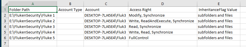 Excel Output file