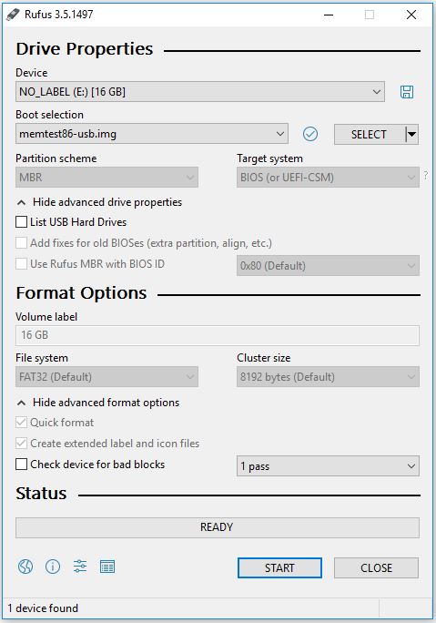 rufus usb tool elementary