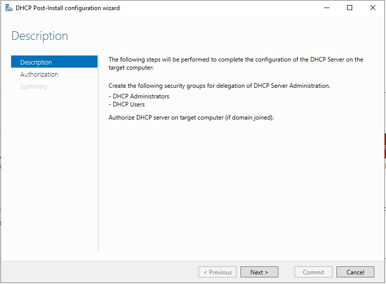 Install DHCP on Windows Server