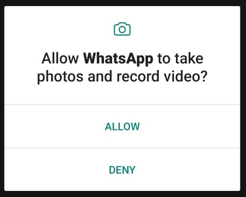 WhatsApp
Allow Camera