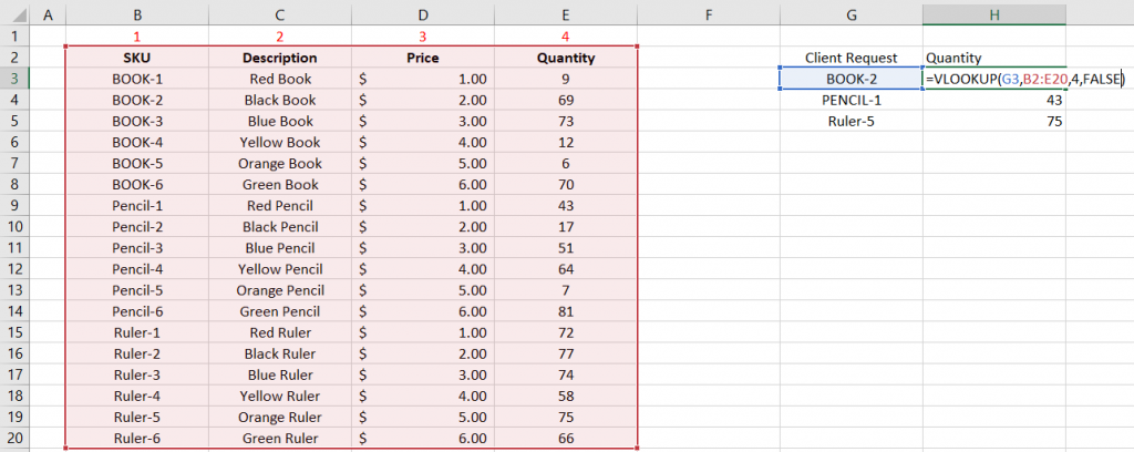 Excel 
Vlookup
Example