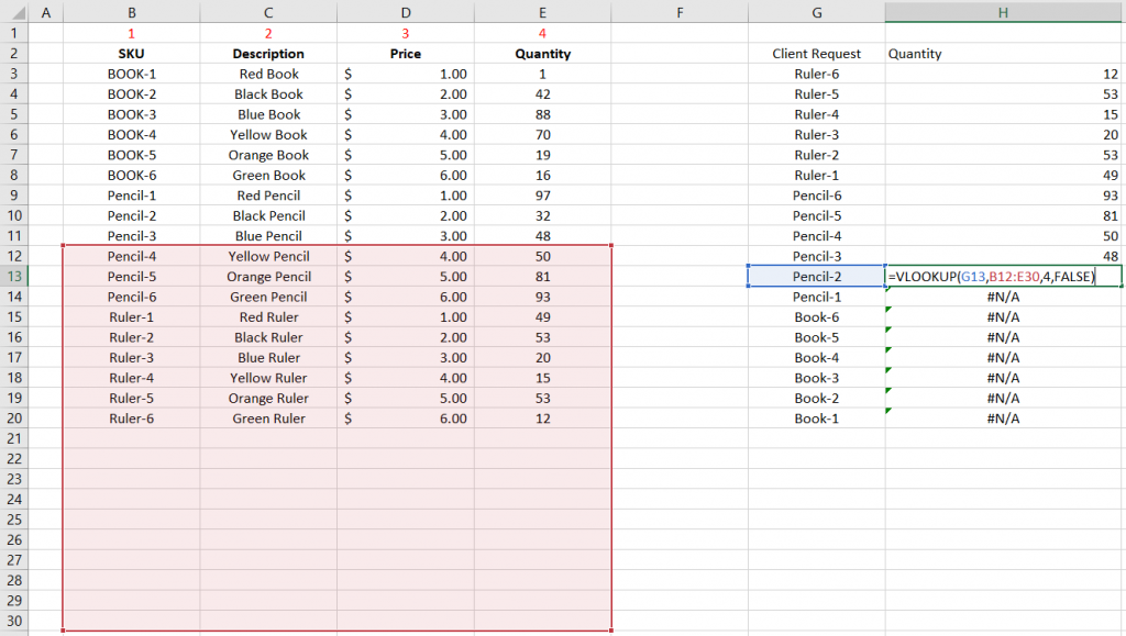 Excel 
Vlookup
Example