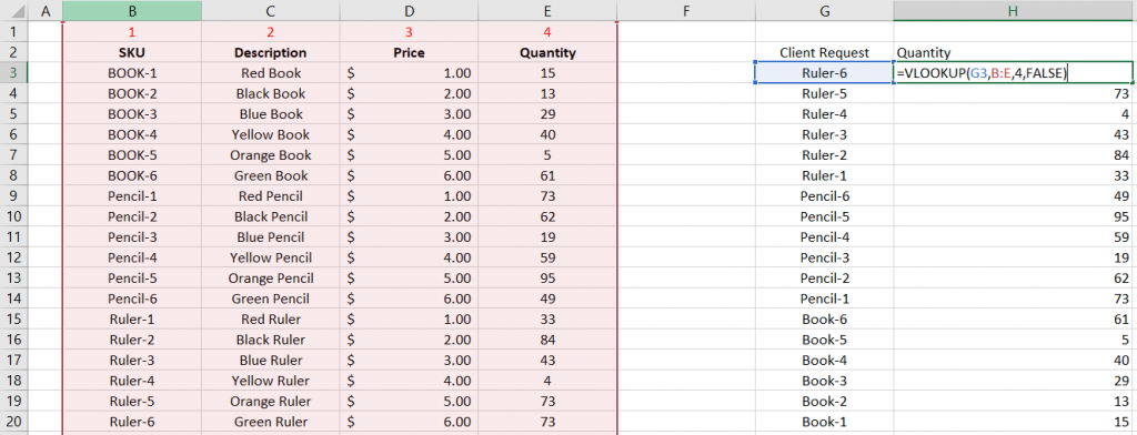 Excel 
Vlookup
Example