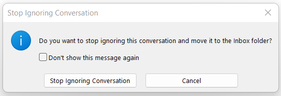 Stop Ignoring Conversation